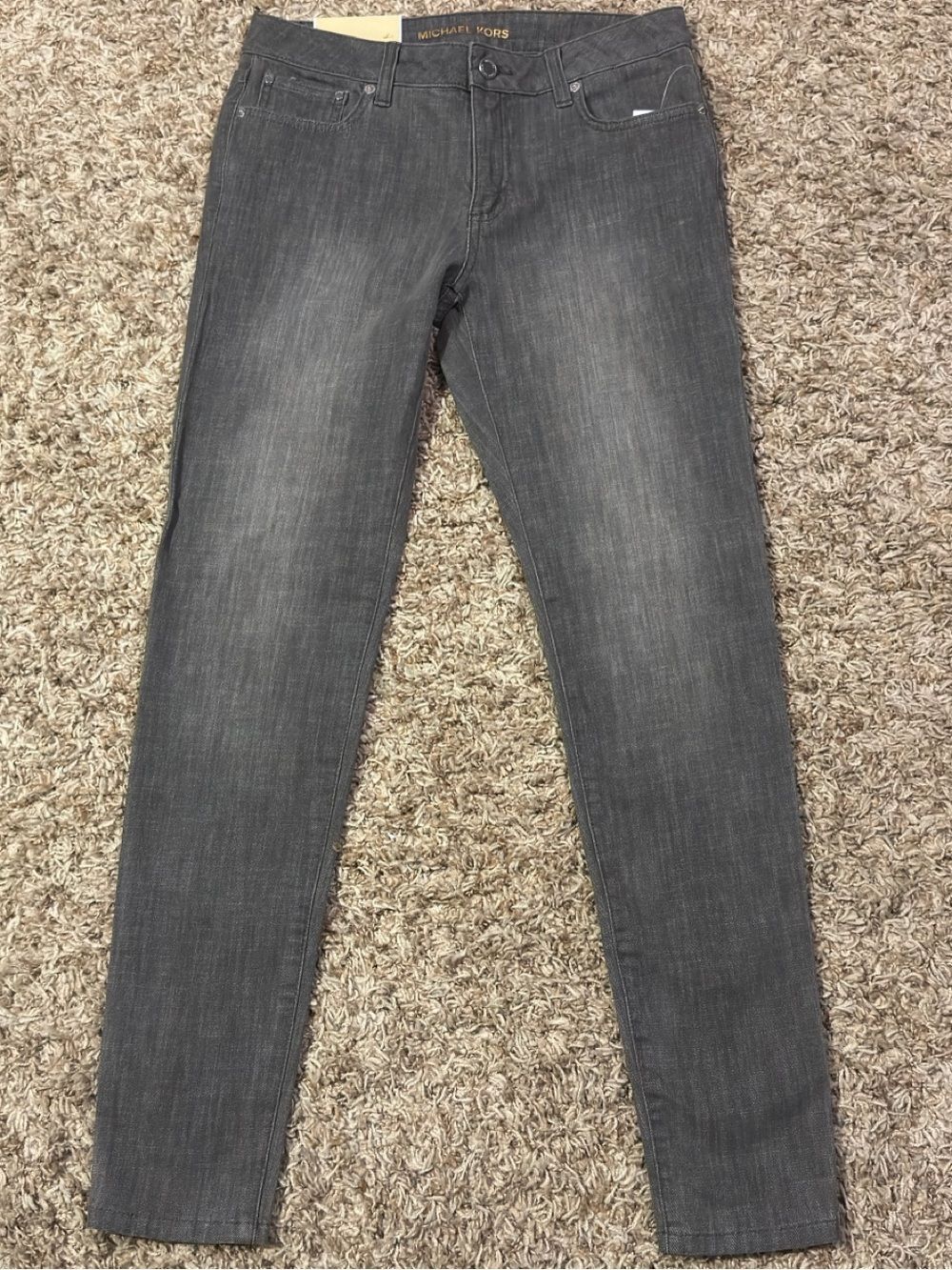 Michael Kors Selma Skinny Gray High Rise Jeans Womens 2 NWT Casual